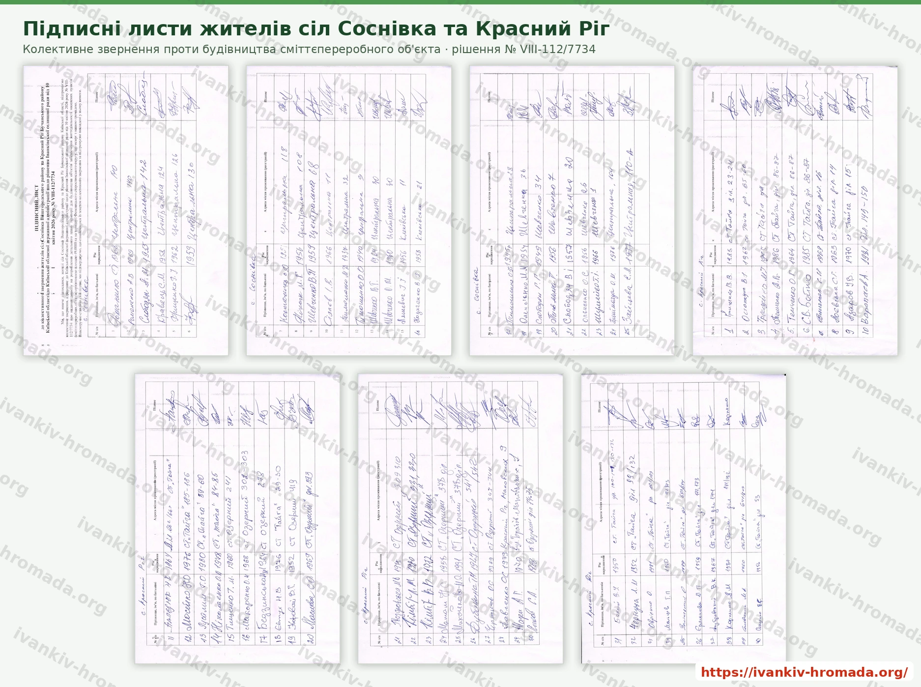 підписи проти сміття